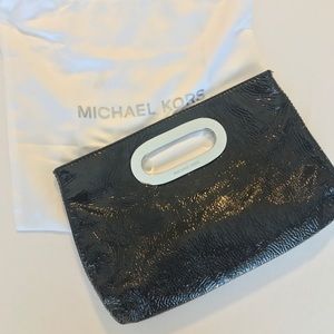 Michael Kors Black Embossed Clutch